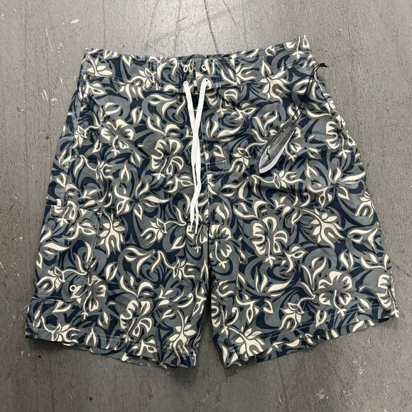Roundtree and Yorke Men's Swim Truck Gray Geometric Pattern Size 36 - Picture 1 of 4